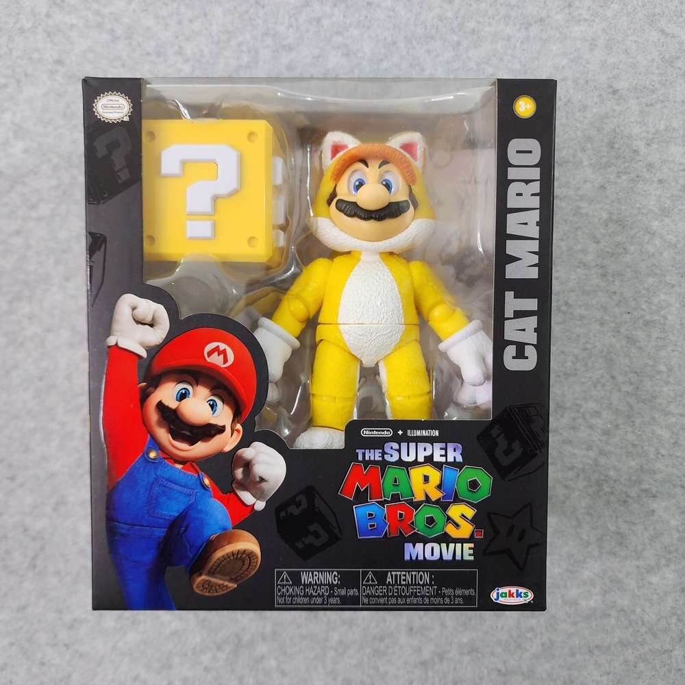 The Super Mario Bros Movie CAT MARIO 5" Figure 2023 Jakks Pacific Nintendo